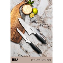 Sürmene Bıçakçı Hacı Ahmet Premium 2 Parça Şef ve Sıyırma Mutfak Seti Santoku ve Et Sıyırma Gurme Ekipman | Çeyizlik Şık Tasarım