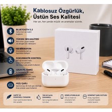 GUNKES Bluetooth 5.3 Kablosuz Kulaklık | Hd Mikrofonlu, Dokunmatik Kontrollü, Uzun Pil Ömürlü Tws Kulaklık