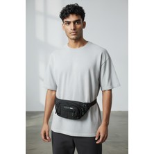 CLASSBAG Erkek Siyah-Yeşil Renk,kulaklık Çıkışlı-Çok Cepli-Suya Dayanıklı Outdoor Çapraz-Göğüs-Bel Çantası