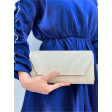 She Poly Kadın Çupra Altın Abiye Clutch Portföy El Gece Düğün Çantası