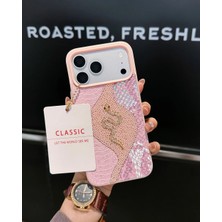 Kılıf House Iphone Uyumlu Yılan Derisi Dokulu Taşlı Yılanlı Premium Kılıf
