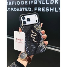 Kılıf House Iphone Uyumlu Yılan Derisi Dokulu Taşlı Yılanlı Premium Kılıf