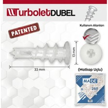 Made Turbolet Dübel Matkap Uçlu (250'LI Paket)