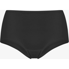 Bolero Kadın Bambu Yüksek Bel Slip Külot Ten Siyah