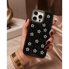 Kılıf House Iphone Uyumlu Yıldız Tasarımlı Full Parlak Taş Yüzeyli Lüks Premium Kılıf