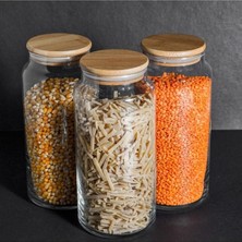 Nyl Home 3'lü 1400 ml Vakum Kapaklı Cam Kavanoz