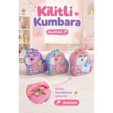 Nyl Home Sevimli Figürlü Metal Kumbara – Çocuklar Için Kilitli Anahtarlı Para Biriktirme Hedef Kutusu Hediyelik Kasa