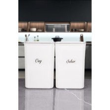 Nyl Home Çay Şeker Saklama Kutusu 3 Litre Akrilik Vakumlu Kapaklı