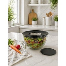 Nyl Home Rendeli Karıştırma Saklama Kabı - Çok Amaçlı Cam Kase - Mutfak Hazırlık Seti Salata Kasesi 4,5l
