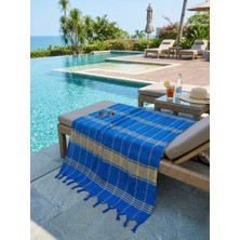 Ludia Ludıa %100 Pamuklu Çizgili Peştemal Havlu - Büyük Boy Plaj ve Banyo Havlusu 79X190 cm