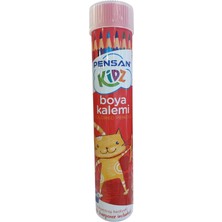  pensan kidz kuru boya kalemi tüplü 12 renk tam boy pe98051tüp12