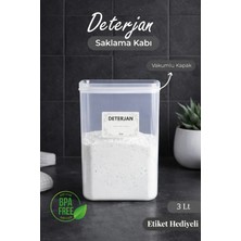 Nyl Home Tekli Vakumlu Kapak Toz Deterjan Kutusu Etiketli 3 Litre