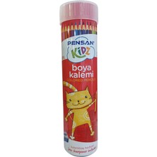 Belirtilmemiş Pensan Kidz Kuru Boya Kalemi Tüplü 24 Renk Tam Boy Pe98052Tüp24