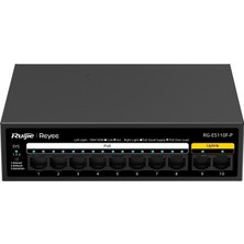 Ruijie Reyee RG-ES110F-P 10 Port Fe 10/100 Mbps 8xpoe 110W Yönetilemez Switch