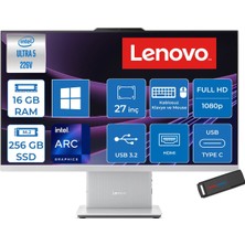 Lenovo Ideacentre Aıo 27ILL11 Intel Core Ultra 5 226V Up 4,5ghz 16GB Ddr5 256GB SSD Arc™ Graphics 130V 27" Fhd IPS 300NITS Anti-Glare, 99% Srgb WIN11PRO Allınone Bilgisayar F0JW000HTRP01+ZETTAUSBBELLEK