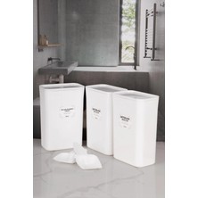 Nyl Home Vakum Kapaklı Beyazlar Renkliler Bulaşık Makinası Tableti Kutusu Kabı 2 Adet Kürek Hediyeli