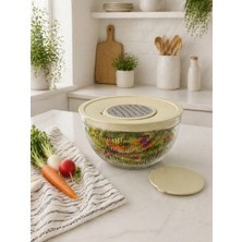 Nyl Home Rendeli Karıştırma Saklama Kabı - Çok Amaçlı Cam Kase - Mutfak Hazırlık Seti Salata Kasesi 4,5l