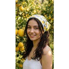 Trend Dokunuş 50-50 Saten Limonlu Fular Bandana