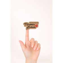 Woisco Teşekkür Kraft Sticker Etiket (4X4CM - 300 Adet) Vp1