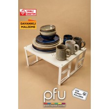 PFU Pratik Faydalı Ürünler Raf Içi Bardak Tabak Yükseltici | Dolap Içi Organizer | Büyük Raf Düzenleyici - 32 x 28 cm