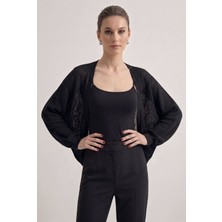 Neden Tekstil Premium Ajurlu İnce Triko Bolero Hırka