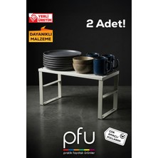 PFU Pratik Faydalı Ürünler Dolap Içi Düzenleyici | Raf Düzenleyici | Dolap Içi Raf Düzenleyici | Organizer Raf - 31 x 13 cm