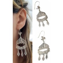 Ose Shop 925AYAR Gümüş Tasarım Bohem Küpe