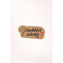 Woisco Teşekkür Kraft Sticker Etiket (3.5X2CM - 300 Adet) Vp2