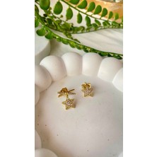 Xuping Jewelry Vıp 14K Xuping Sallantılı Mini Yıldız Küpe