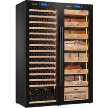 Lubinski Kombine Elektronik Çift Kabin Şarap ve Puro Dolabı 1800