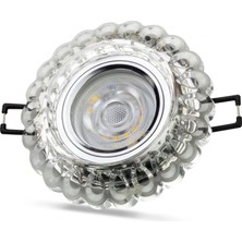 İlkyaz Fashion Noas YL65 1667 Geras LED Çerçeveli 4000K Kristal Cam Spot Kasa - Priz ve Anahtar Için Uyumlu Çe