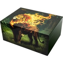 Lubinski Special Edt. Fire Lion Puro Kutusu Humidor 80's Kahve