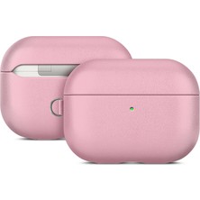Airpods Pro 3 Uyumlu Kılıf M-Safe Özellikli Mutural Yahu Serisi Deri Tasarımlı Kapak Pembe