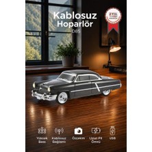 Torima Bluetooth Hoparlör Retro Klasik Araba Tasarımlı 10W FM USB Selfie Speaker D85 Siyah