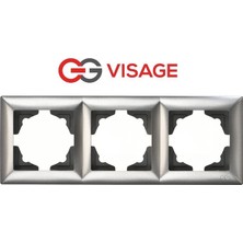 tp Buğz Visage Ambiance Füme 3 Lü Çerçeve - Priz ve Anahtar Için Uyumlu Çerçeve