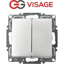 AyrStore Buğz Visage Ambiance Gümüş Komütatör Anahtar Çerçevesiz - Priz ve Anahtar Için Uyumlu Çer