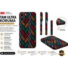 Astakos iPhone 15 Pro Max Uyumlu 3m Premium Örgü Desenli Arka Kaplama Skin Sticker