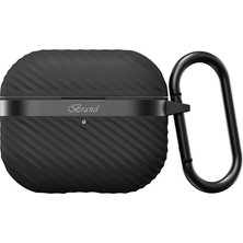 Airpods 3. Nesil Uyumlu Kılıf M-Safe Özellikli Mutural Jiguang Serisi Silikon Kapak Siyah