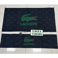 Şimika Siyah Lacoste Torpido ve Sırt Havlusu Seti 2 Adet (Torpido 35X135 , Sırt 70 x 135) (Anahtarlık Hediye)