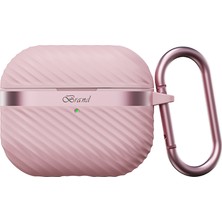 Airpods 3. Nesil Uyumlu Kılıf M-Safe Özellikli Mutural Jiguang Serisi Silikon Kapak Pembe