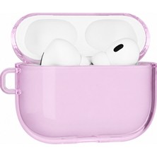 Airpods Pro 3 Uyumlu Kılıf M-Safe Özellikli Mutural Ice Colour Serisi Silikon Kapak Mor