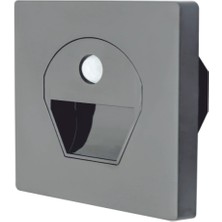 AyrStore Buğz Noas YL69 1521 1W Füme Kasa Sensörlü Koridor Aydınlatması 6400K Beyaz Işık