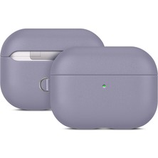 Airpods Pro 3 Uyumlu Kılıf M-Safe Özellikli Mutural Yahu Serisi Deri Tasarımlı Kapak Mor