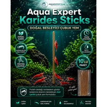 Aqua Expert Karides Sticks | Karides Yemi | 10’lu Paket | Doğal Besleyici Çubuk Yem | Özel Formül - Protein