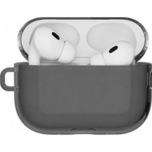 Airpods Pro 3 Uyumlu Kılıf M-Safe Özellikli Mutural Ice Colour Serisi Silikon Kapak Siyah