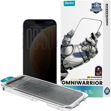 iPhone 16 Pro Max Uyumlu Benks Omniwarrior Privacy Cam Ekran Koruyucu Uygulama Aparatlı Siyah