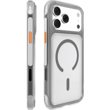 iPhone 17 Pro Uyumlu Kılıf M-Safe Özellikli Airbag Tasarımlı Mutural Air Shield Serisi Kapak Gri