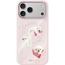 iPhone 17 Pro Max Kılıf M-Safe Uyumlu 3D Baskılı Tasarım Mutural The Dog Serisi Kapak Pembe