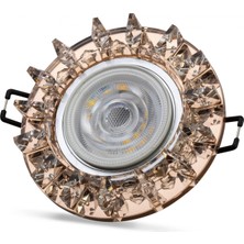 MiraLive Noas YL65 1687 Podos LED Çerçeveli 4000K Kristal Cam Spot Kasa - Priz ve Anahtar Için Uyumlu Çe