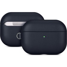 Airpods Pro 3 Uyumlu Kılıf M-Safe Özellikli Mutural Yahu Serisi Deri Tasarımlı Kapak Lacivert